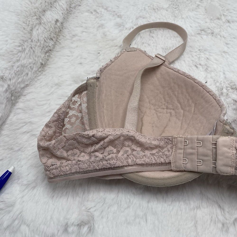 Auden Bra Size 38B Pink Lace Leopard The Everyday Underwire 3496 - Picture 3 of 12